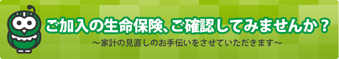 ご加入の生命保険、ご確認してみませんか？～家計の見直しのお手伝いをさせていただきます～